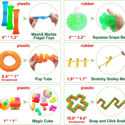 35 Pcs Fidget Toy Set Sensory Stress Relief Anti Anxiety Toys with Gift Box