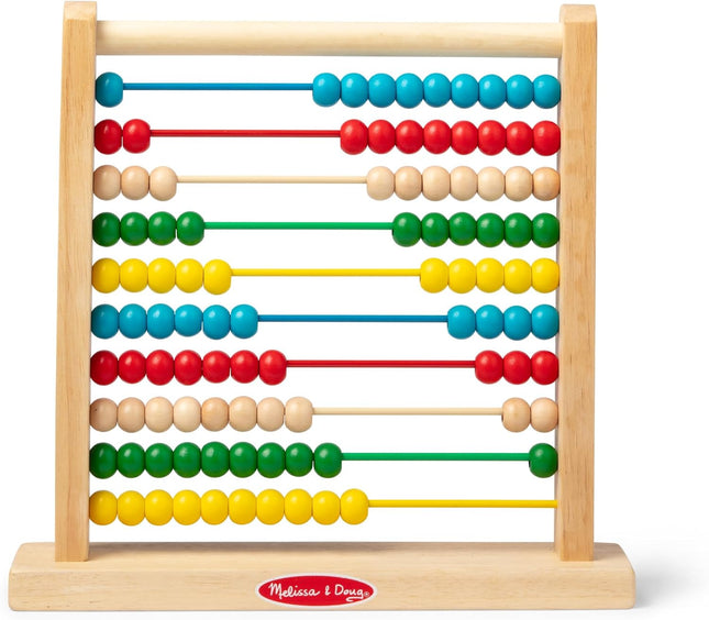 Classic Wooden Abacus 100 Beads Kids Math Learning Toy Preschool Activity