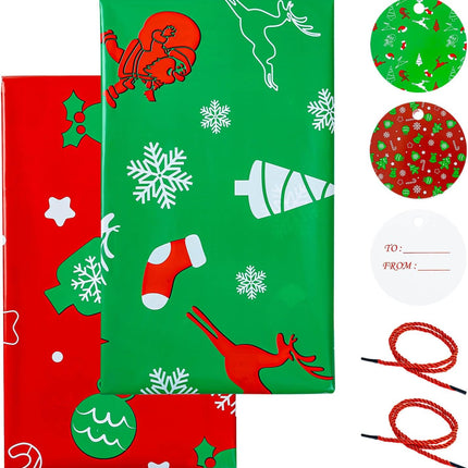 2PCS Large Christmas Santa Gift Sacks 48x36 Inch Jumbo Holiday Gift Bags