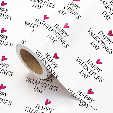 Valentine’s Day Wrapping Paper Roll: Sweet Heart Design, 17” x 16.5’ for Gifts