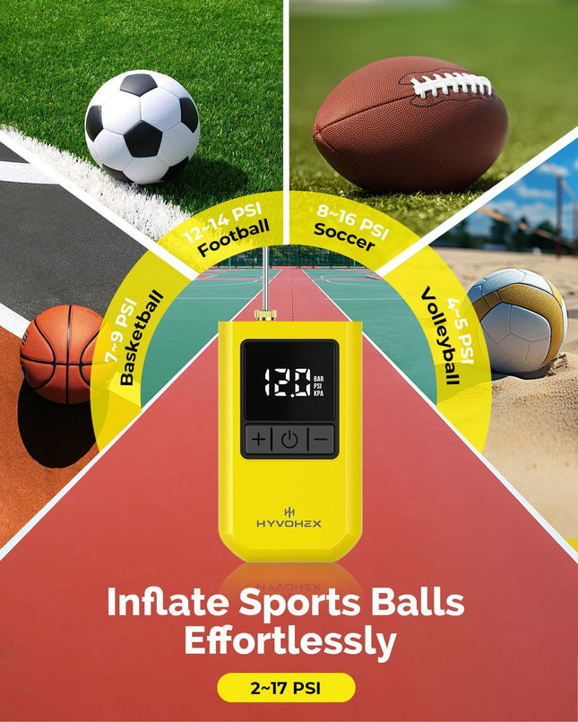Portable Electric Ball Pump – Fast Inflation for Basketball, Soccer & Volleyball