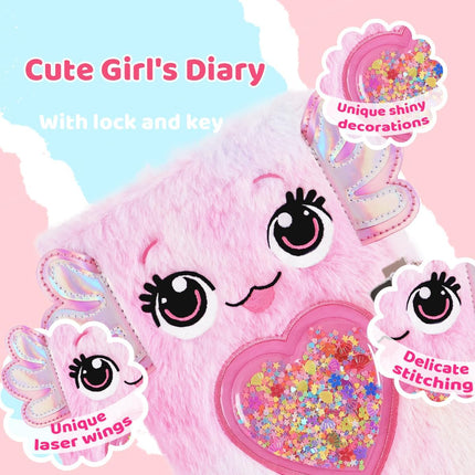 Axolotl Diary for Girls with Lock and Keys Kids Journal Writing Drawing Gift Set