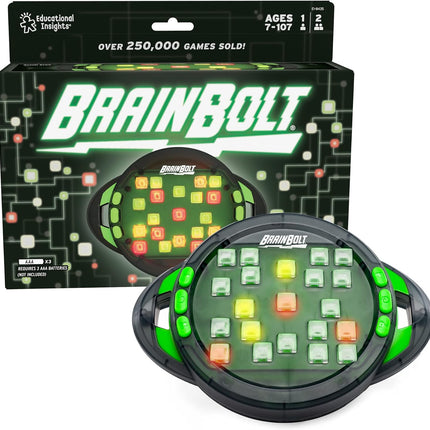 BrainBolt Handheld Memory Game – Light & Sound Brain Teaser for Ages 7+