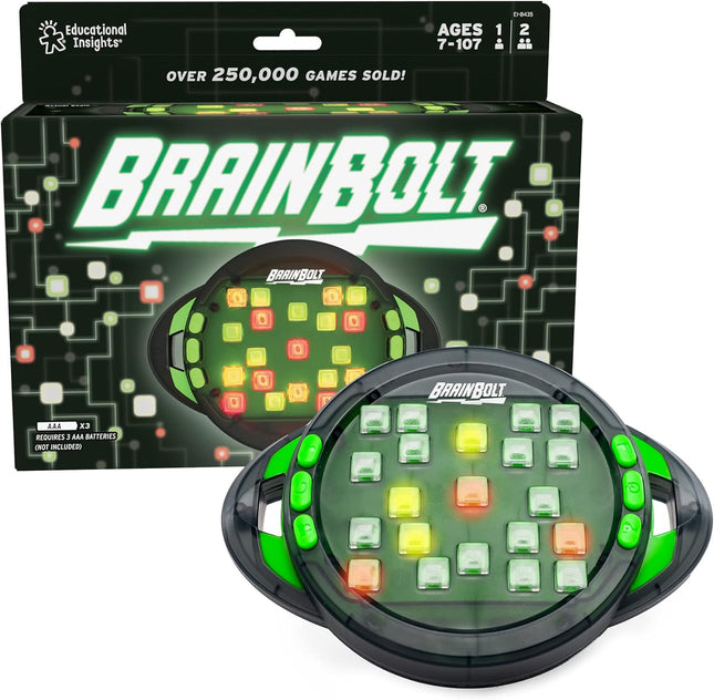 BrainBolt Handheld Memory Game – Light & Sound Brain Teaser for Ages 7+