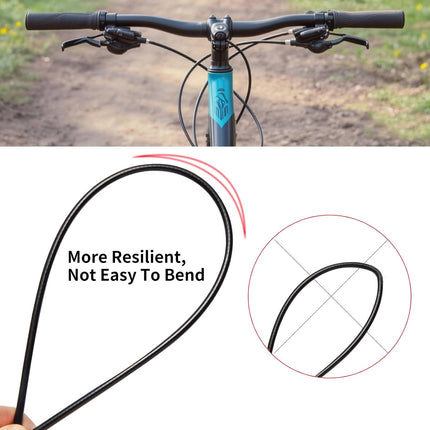 3M 5mm Bike Brake Cable Housing, Lined Bicycle Brake & Gear Wire Replacement, Black