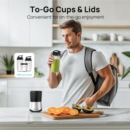 11-Piece Personal Blender – 900W, Smoothies, Baby Food, Shakes & Frozen Drinks
