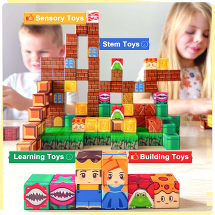 108 Magnetic Cubes – Building & STEM Toy for Kids, School & Home Fun