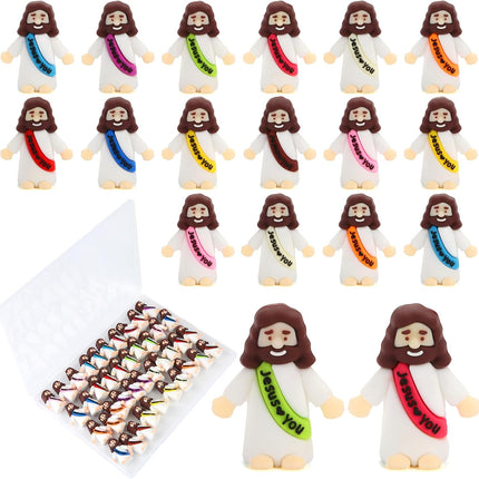 40 Pcs Mini Jesus Figurines – Bulk Little Jesus Figures for Crafts & Gifts