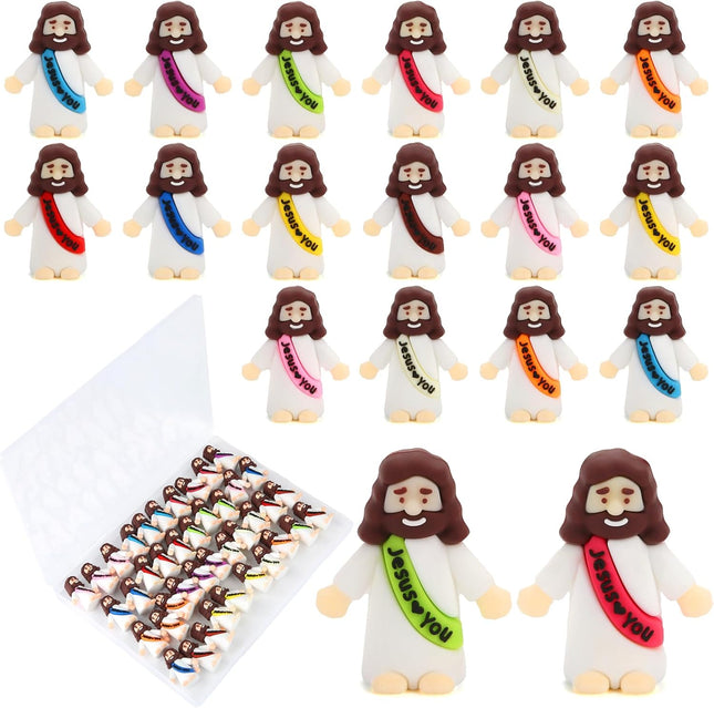 40 Pcs Mini Jesus Figurines – Bulk Little Jesus Figures for Crafts & Gifts