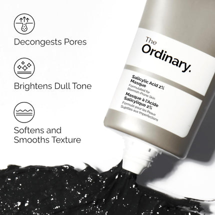 Salicylic Acid 2% Masque Charcoal Clay Mask for Blemish Prone Skin 1.7 Fl Oz