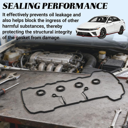 22441-2E000 Valve Cover Gasket Set for Hyundai Tucson Elantra Sonata Kia Forte Soul 1.8L 2.0L