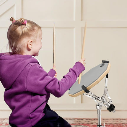 Snare Drum Stand Set 12in Practice Pad Drumsticks Backpack Fits 10in-14in Drum