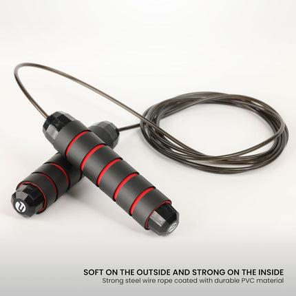 Adjustable Jump Rope for Workout with Foam Handles for Kids and Adults