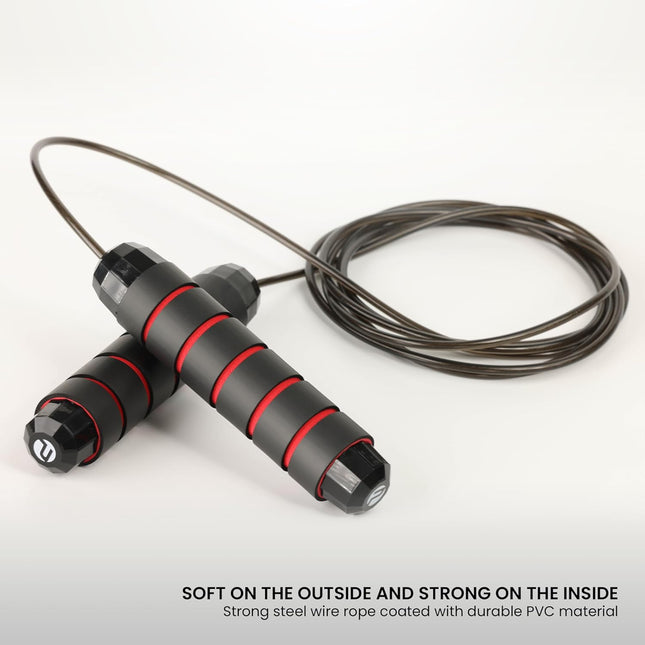 Adjustable Jump Rope for Workout with Foam Handles for Kids and Adults