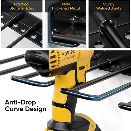 Power Tool Organizer – Wall Mount Drill Holder, Heavy Duty for Garage & Workshop