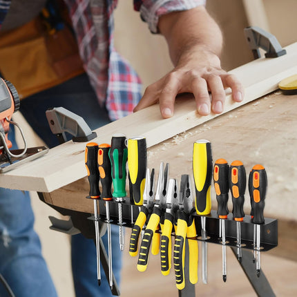 Screwdriver & Pliers Organizer – 15.75" Wall-Mount Tool Storage for Garage & Workshop