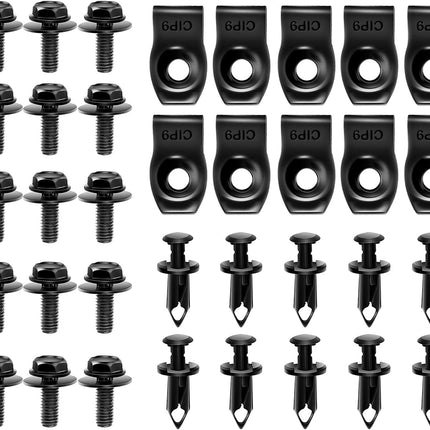 GRC-70 35PCS Engine Under Cover Splash Shield Bolts & Fender Liner Push Retainers