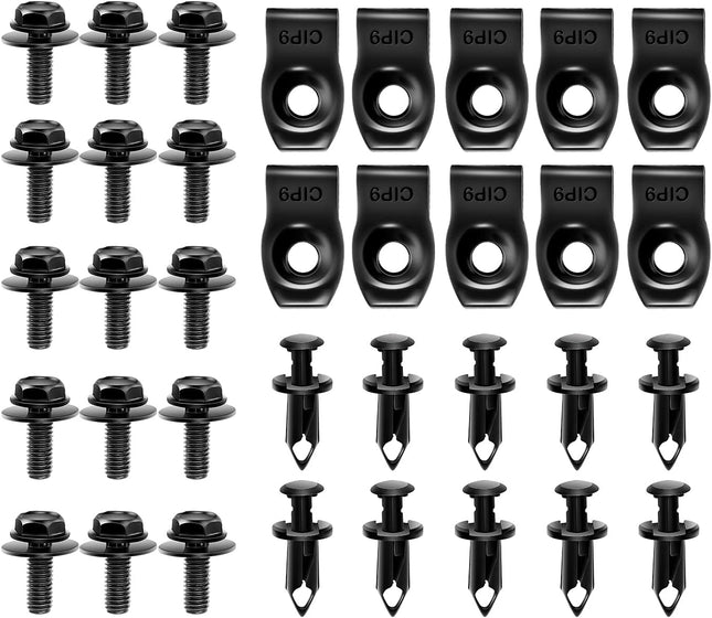 GRC-70 35PCS Engine Under Cover Splash Shield Bolts & Fender Liner Push Retainers