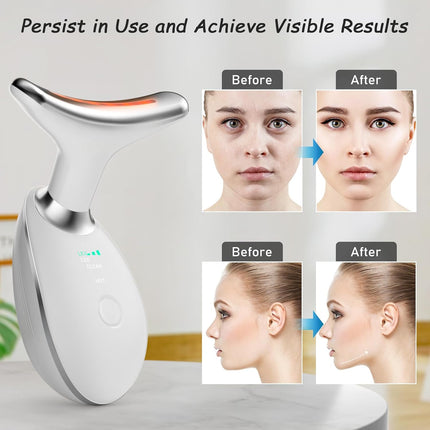 Neck Face Beauty Tool Firming Tightening Smooth Skin Care Device White