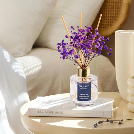 3-Pack Reed Diffuser Set 50ml Each Clean Linen Ocean Mist Lavender Eucalyptus Scents