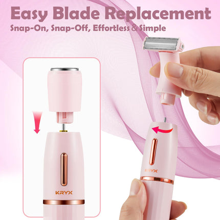 Women Bikini Trimmer IPX7 Waterproof Electric Razor Rechargeable Hair Remover