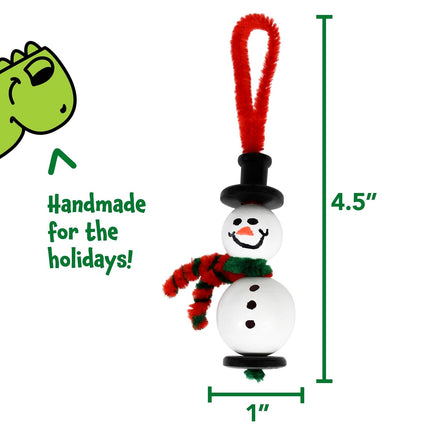 Christmas Bead Snowmen Craft Kit 4Set | DIY Ornaments for Kids & Tree Decor