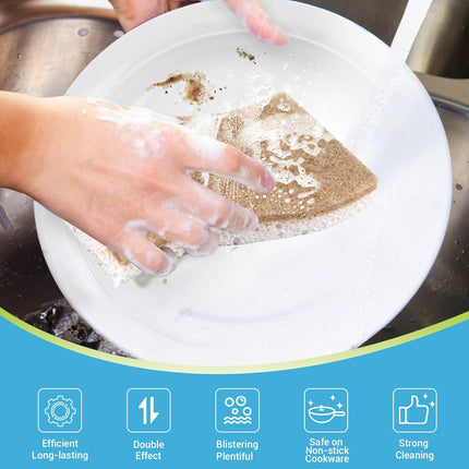 6 Pack Kitchen Scrub Sponges Non-Scratch, Large Cellulose Sponges,
