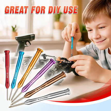 6Pcs Magnetic Mini Screwdriver Set for Watch Phone Eyeglass Repair Kit