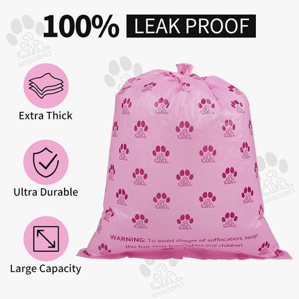 150 Biodegradable Dog Poop Bags with Dispenser – Lavender Scented, Leak-Proof (Purple)