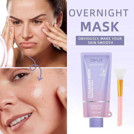 Collagen Night Wrapping Mask – Peel-Off for Hydration & Firming, 2.54 fl.oz