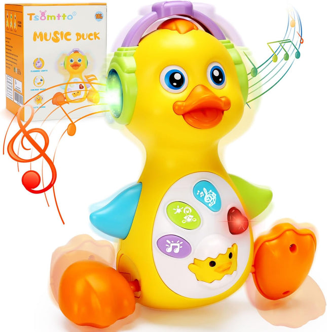 Baby Musical Light-Up Duck Toy – Learning & Dancing Toy for 0–12 Months