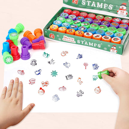 40-Piece Christmas Stamps for Kids – Fun Decorations & Goodie Bag Fillers