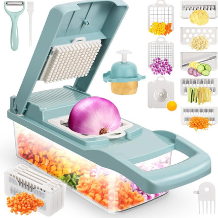 420 Stainless Steel Vegetable Chopper Dicer with 8 Blades Egg Separator