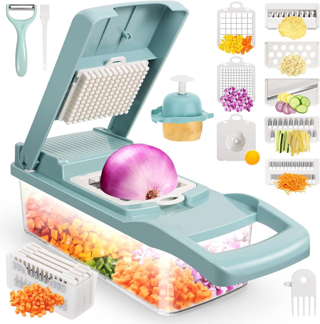 420 Stainless Steel Vegetable Chopper Dicer with 8 Blades Egg Separator