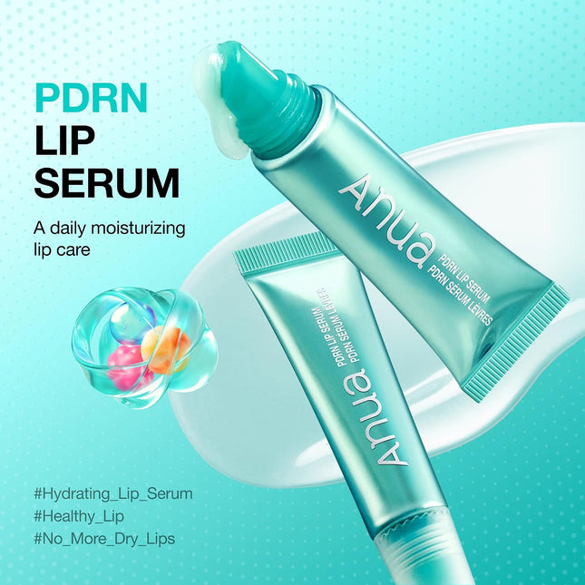 PDRN Lip Serum 0.33oz, Salmon DNA Hyaluronic Acid Collagen Hydrating Lip Care