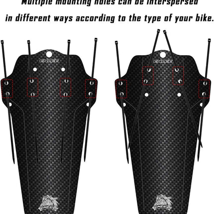 2PCS Mountain Bike Fenders, Front & Rear Extended Mudguards for 26, 27.5 & 29in Bikes
