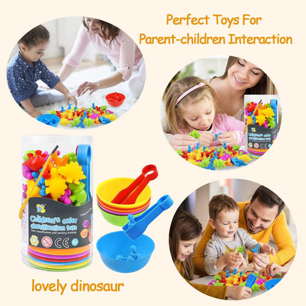 Dinosaur Counting Sorting Toy Montessori Matching STEM Learning Game Kids