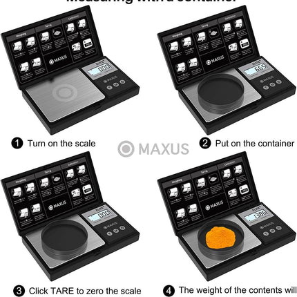 Pocket Digital Scale – LCD, Tare Function, 500g x 0.01g, Small Item Weighing