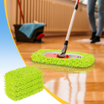 4PCS Reusable Microfiber Mop Pads, Wet Dry Sweeping Cloths for Swiffer