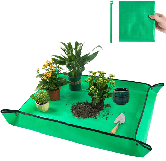 39.5" X 31.5" Large Repotting Mat – Portable Potting Tray for Plant Transplanting