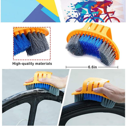 9PCS Bike Cleaning Kit with Chain Cleaner Brush Tools for Bicycles