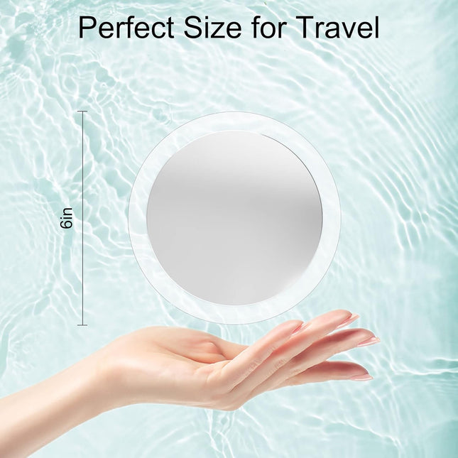 30X Magnifying Suction Cup Mirror – 6" Makeup, Eyebrow Plucking, Travel-Ready