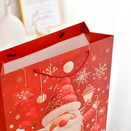 4PCS Large Christmas Gift Bags with Handles – 13" Reusable Holiday Bags