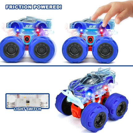 Toddler Pull-Back Car Toys – Monster Trucks for Kids Ages 3-6