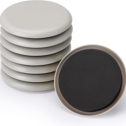8-Pack Furniture Sliders – 3.5", Heavy-Duty for Carpet & Hardwood Floors