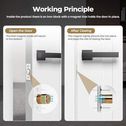 2-Pack Silent Ball Catch – Adjustable Strong Magnetic Door Catch, Silver