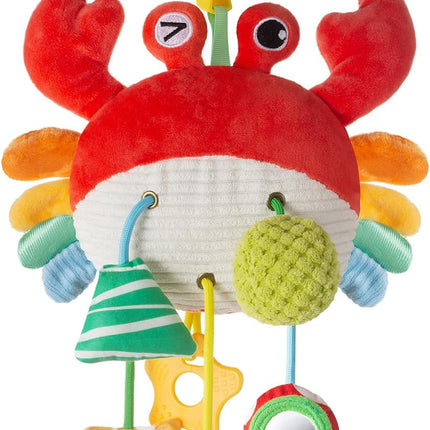 Baby Car Seat Toy with Clip, Rattle Bell Mirror Stroller Hanging Toy 0-12M