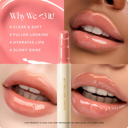 Honey Melting Lip 02 Fig, Hydrating Lip Balm, Sheer Tint, Glossy Nude Finish