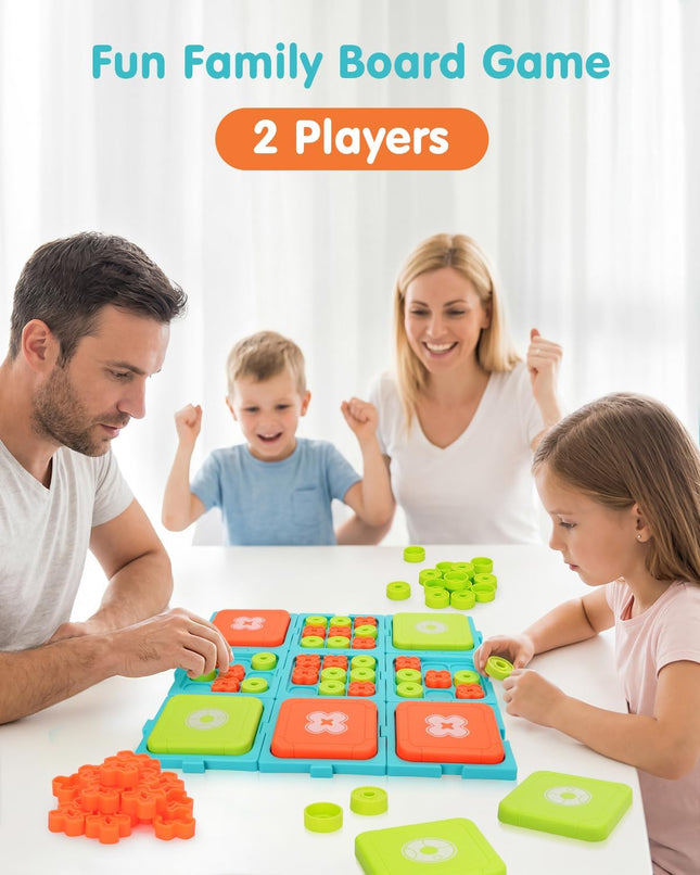 9 in 1 Detachable XO Board Game Travel Family Game for Kids Ages 6+