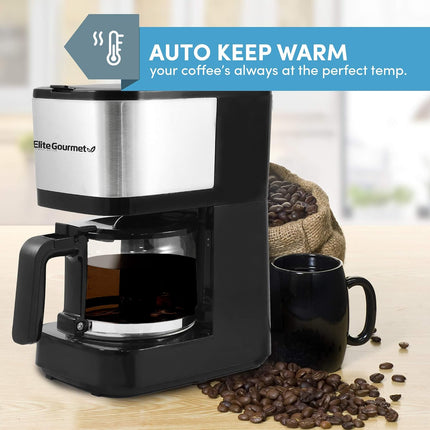 EHC9420 Automatic 5-Cup Brew & Drip Coffee Maker with Pause N Serve Filter